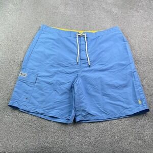 Polo Ralph Lauren Board Shorts Mens 2XB Blue Lined Swim Trunks Preppy Pony